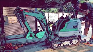 コベルコSS1/2軽トラに乗せる - YouTube