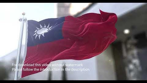 Taiwan flag with 3d effect blowing in the wind 3D Flag V2 long