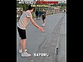 Hit the bottle with the football...