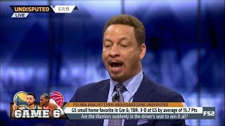 UNDISPUTED | Chirs Broussard believe Warriors will win Gm 6 to be in driver's seat to win NBA Finals