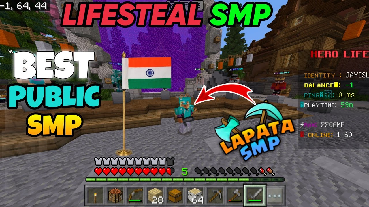 😍 Best New Public Lifesteal Smp For Minecraft | 🏆pocket + Java | 24/7 ...