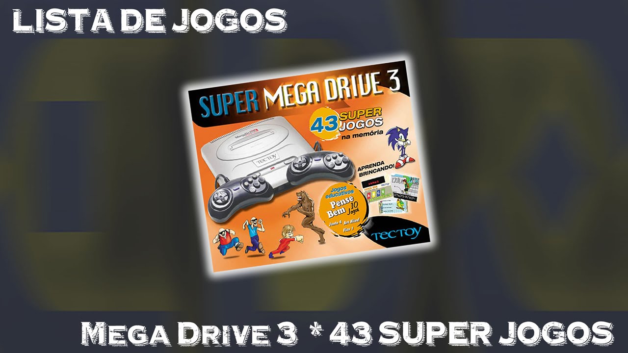 [Lista de Jogos] Mega Drive 3 - 43 Super Jogos - Tec Toy (Brasil/Brazil 2004)