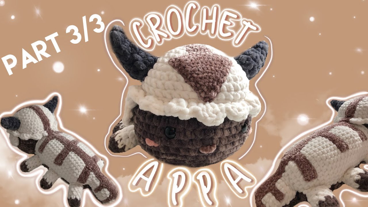 Part 1/3:Crochet Appa Plushie Amigurmi Toy. Appa from Avatar - YouTube