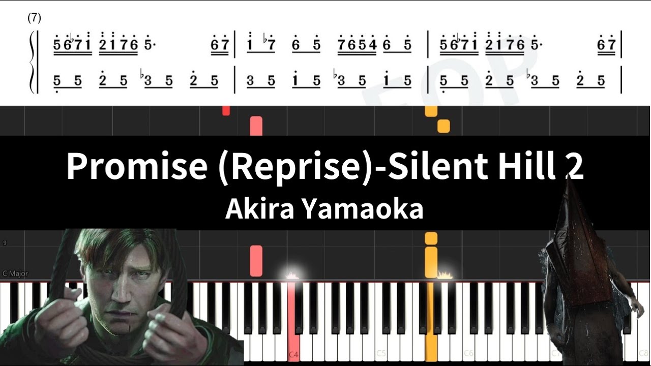 Promise (Reprise)-Silent Hill 2 [Numbered musical notation] [Piano Arrangement] [Synthesia]