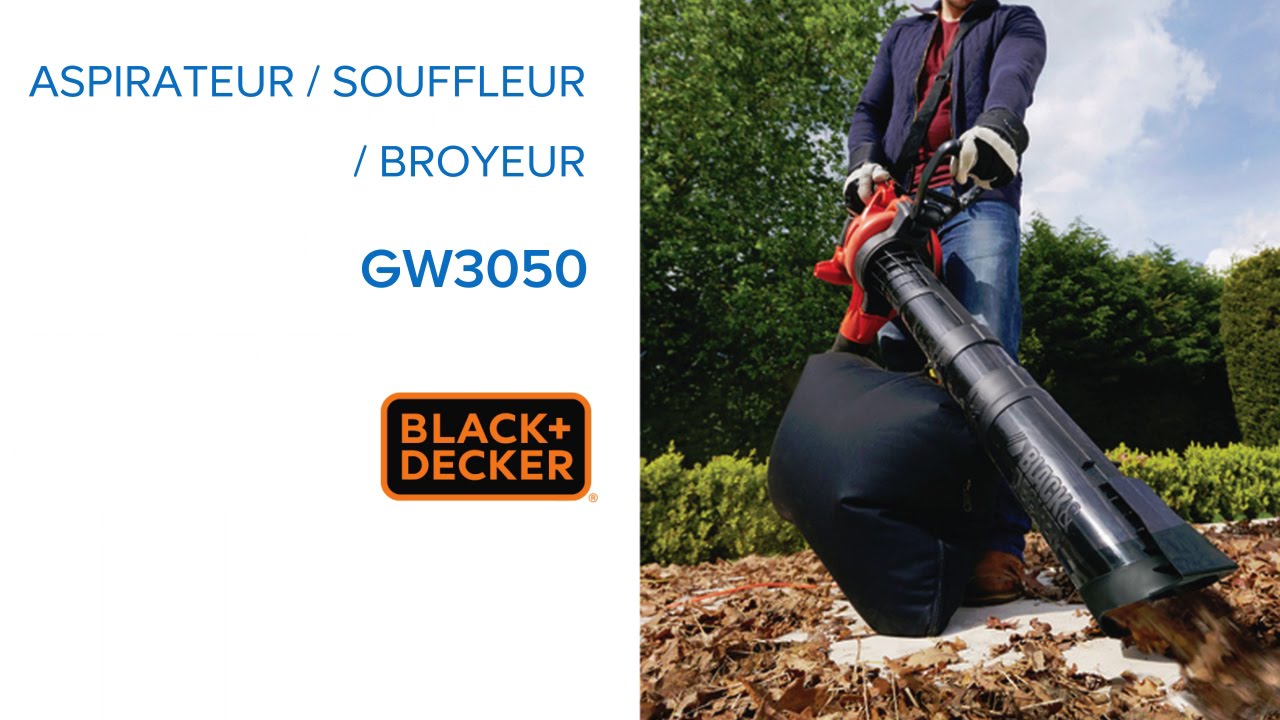Aspirateur souffleur broyeur électrique GW3050 BLACK