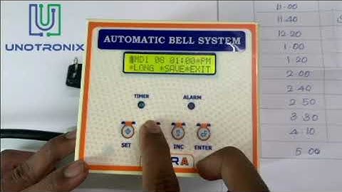 Automatic School Bell Time Setting
