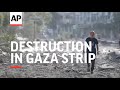 Destruction in Gaza Strip after intense Israeli bombardment