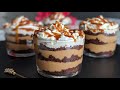 Chocolate and Caramel Cream Dessert Cups