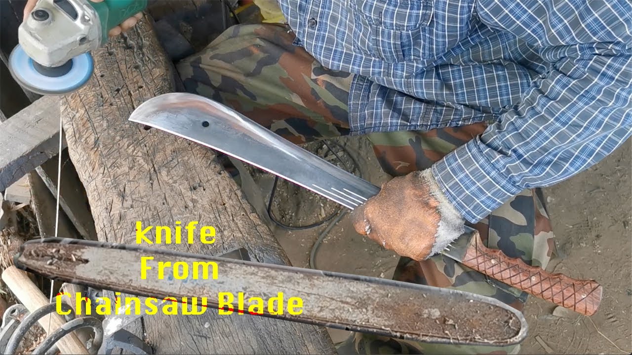 SUGAR CANE CUTTING KNIFE FROM A BROKEN CHAINSAW BLADE YouTube