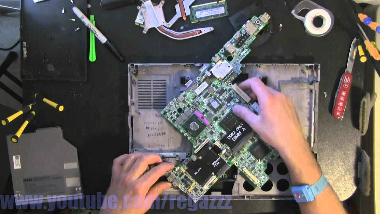 Update DELL D830 take apart, disassemble, how to open video disassembly