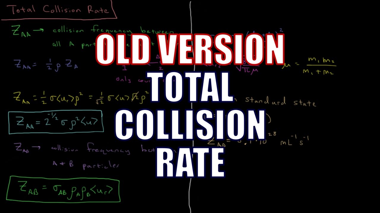 Chemical Kinetics 1.5 - Total Collision Rate (Old Version)
