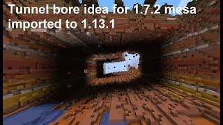 Terracotta quarry idea for mesa generated in 1.7.2, using Comet107s tunnel bore