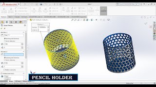 How to design pen holder solidworks | How to make pen holder | Build a pencil holder