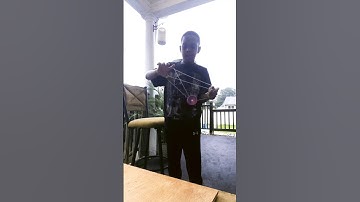 Doing a cool yoyo trick of the day called the  flying Pac-Man - The Pac-man is a cool yo-yo trick