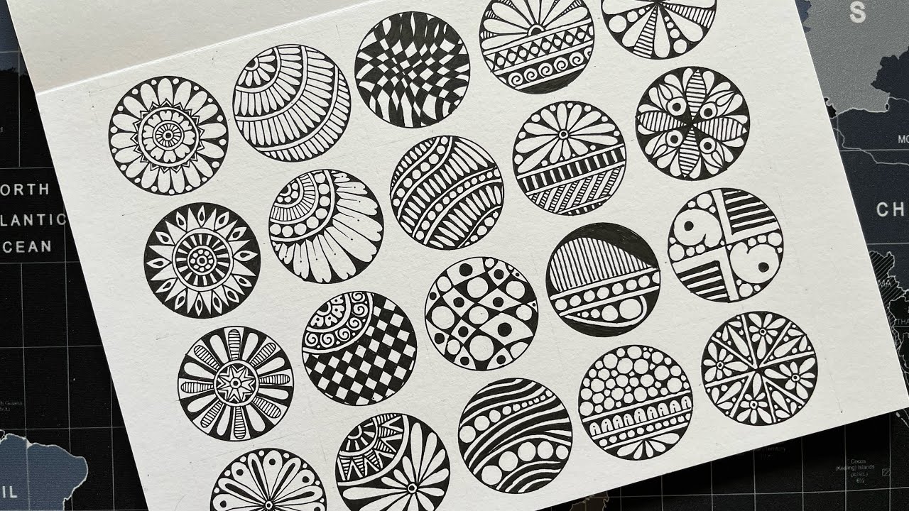 Mini Mandala Patterns 20 Mandala Pattern | Mini Circle Mandala | How to Draw Mandala For ...
