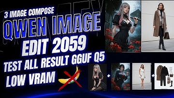 Qwen Image Edit 2509 in ComfyUI  Workflow - 3-Image Compose on Low VRAM (Q5 GGUF) Beats Nano Banana