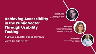 WEBINAR: Achieving Accessibility in the Public Sector Through Usability Testing