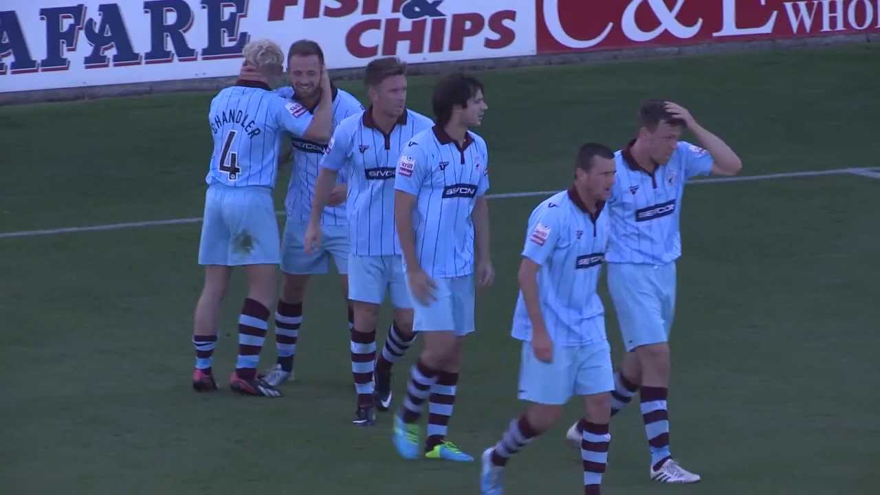 The goals that secured the first win of the 13/14 season gateshead fc