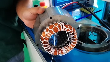 Double ends electric motor stator coil automatic lacing and binding machine