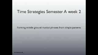 Middleground rhythmic structure