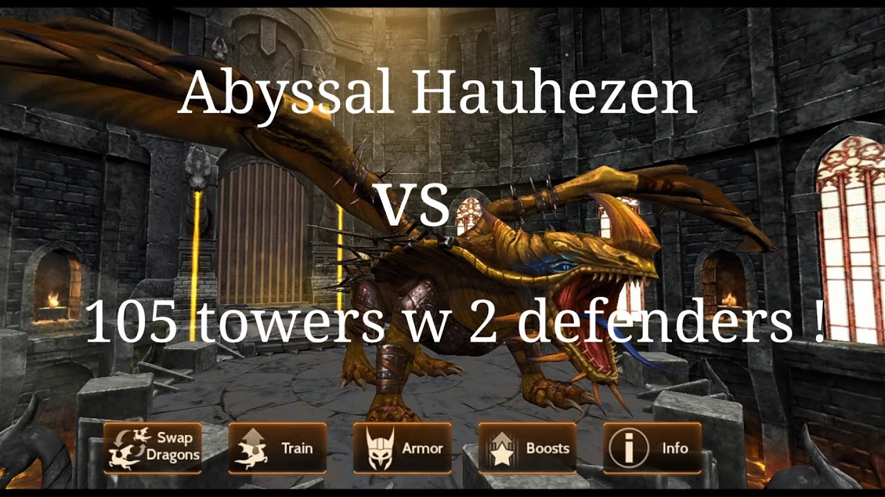 War Dragons Hauhezen vs 105 towers 2 defenders YouTube