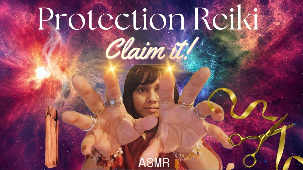 Watch this Protection Reiki to strengthen and heal your aura. ASMR cord ...