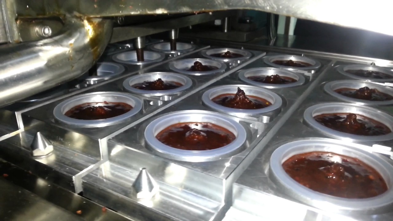 plastic cup sealing and filling machine for hot jam