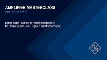 R&S Amplifier Masterclass Video 1 – CW to Modulated Measurements