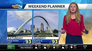 Drier, hotter days ahead this weekend