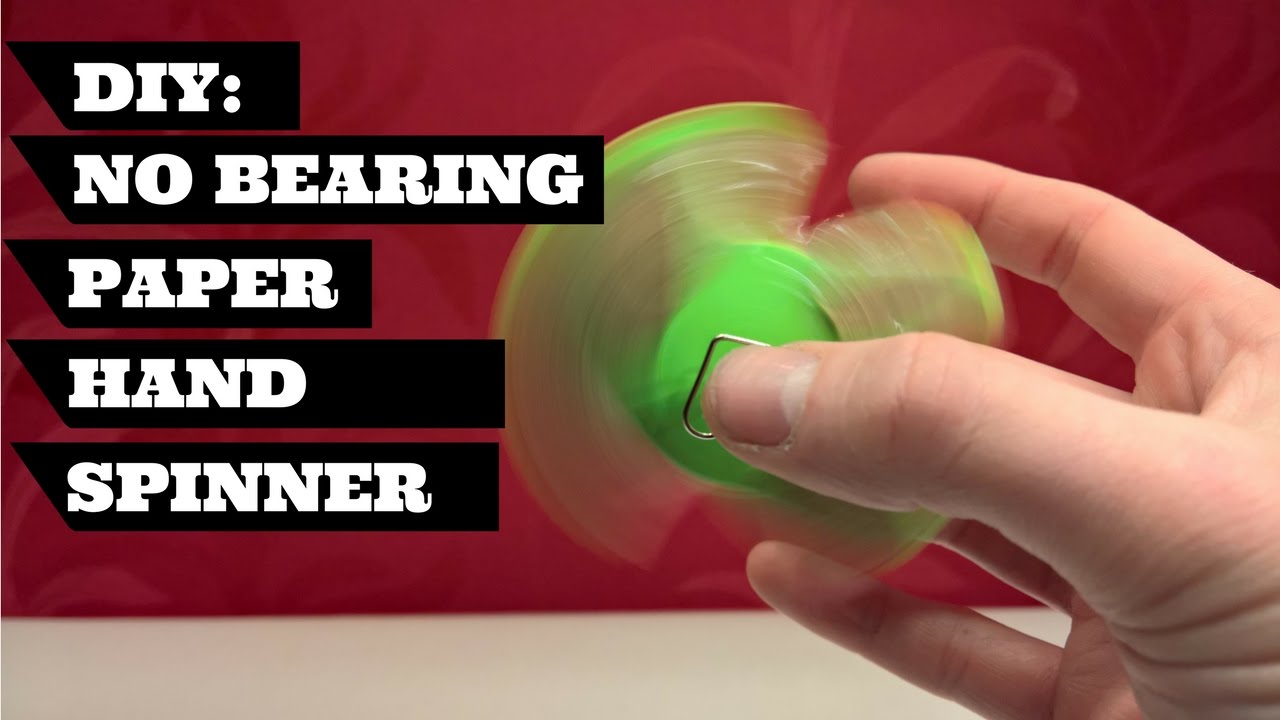 how to make a fidget spinner out of paper without bearings