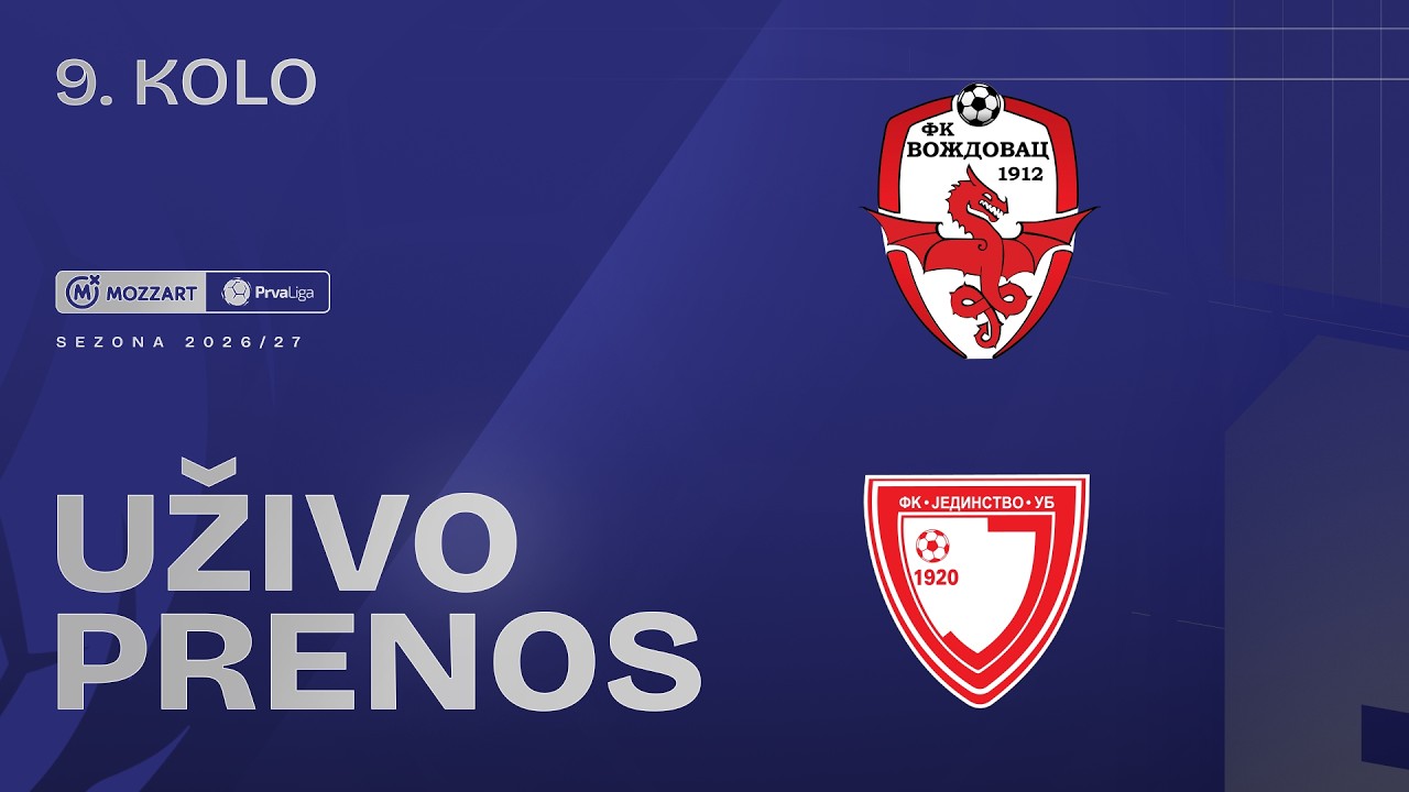 Voždovac - Jedinstvo Mozzart Bet Prva liga Srbije 2026/27 9. Kolo