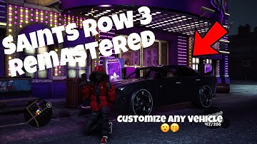 Saints row 3 remastered customize any vehicle