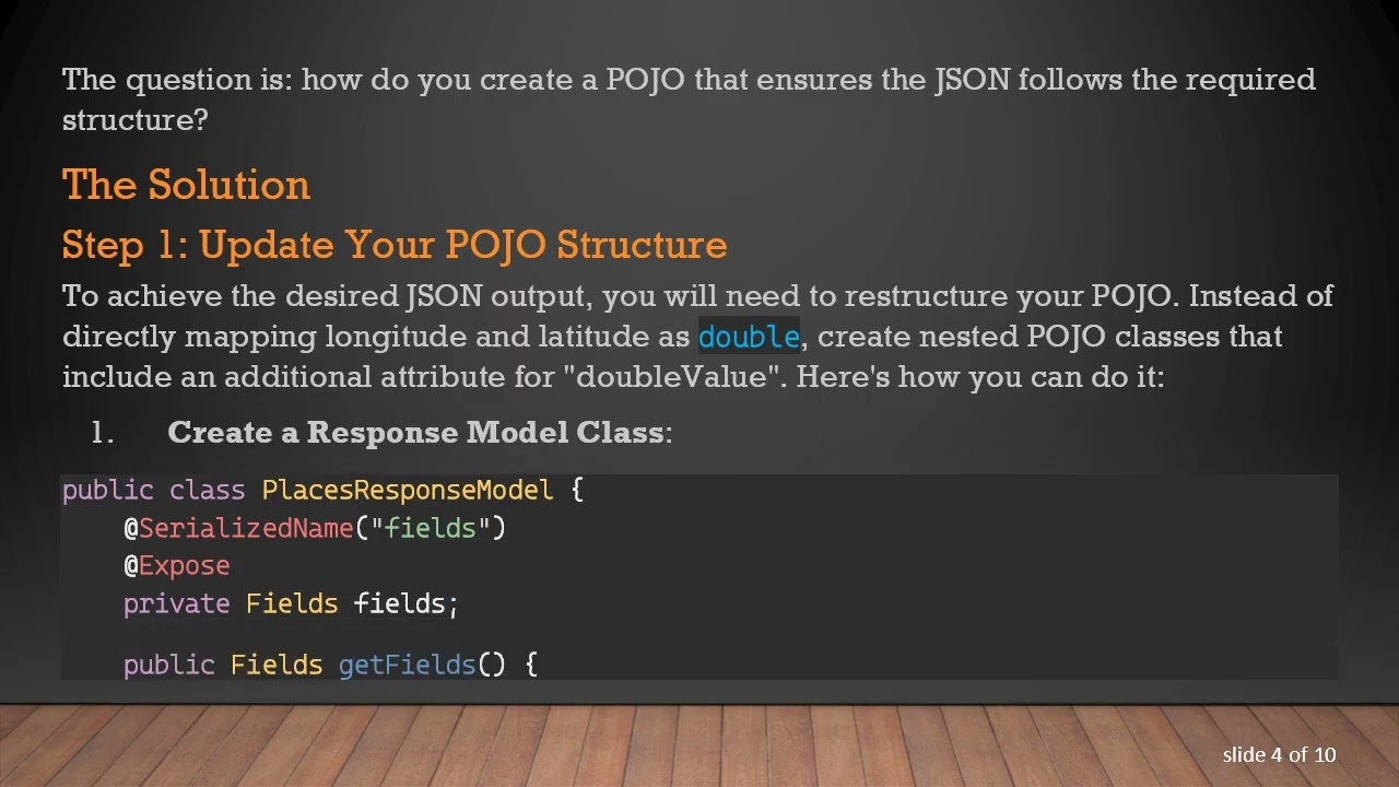 How to Create a POJO and Convert It into Acceptable JSON for Cloud Firestore REST API