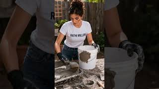 Empty Paint Bucket Turned Into Luxury Stone Planter 😍 DIY Garden Transformation