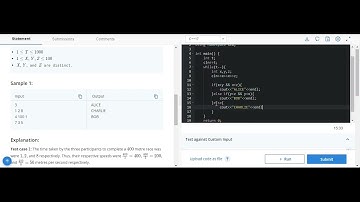 400M Race CodeChef solution || Starter 76 codechef contest