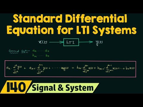 Standardní diferenciální rovnice pro LTI systémy