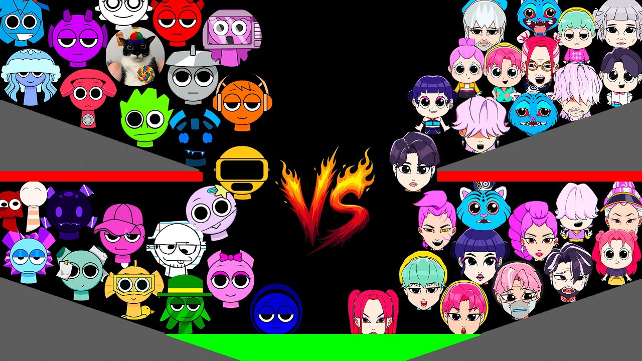 25 Sprunki vs 25 Kpop Demon Hunters Marble Race Tournament in Algodoo! Who Will Win? Round 1