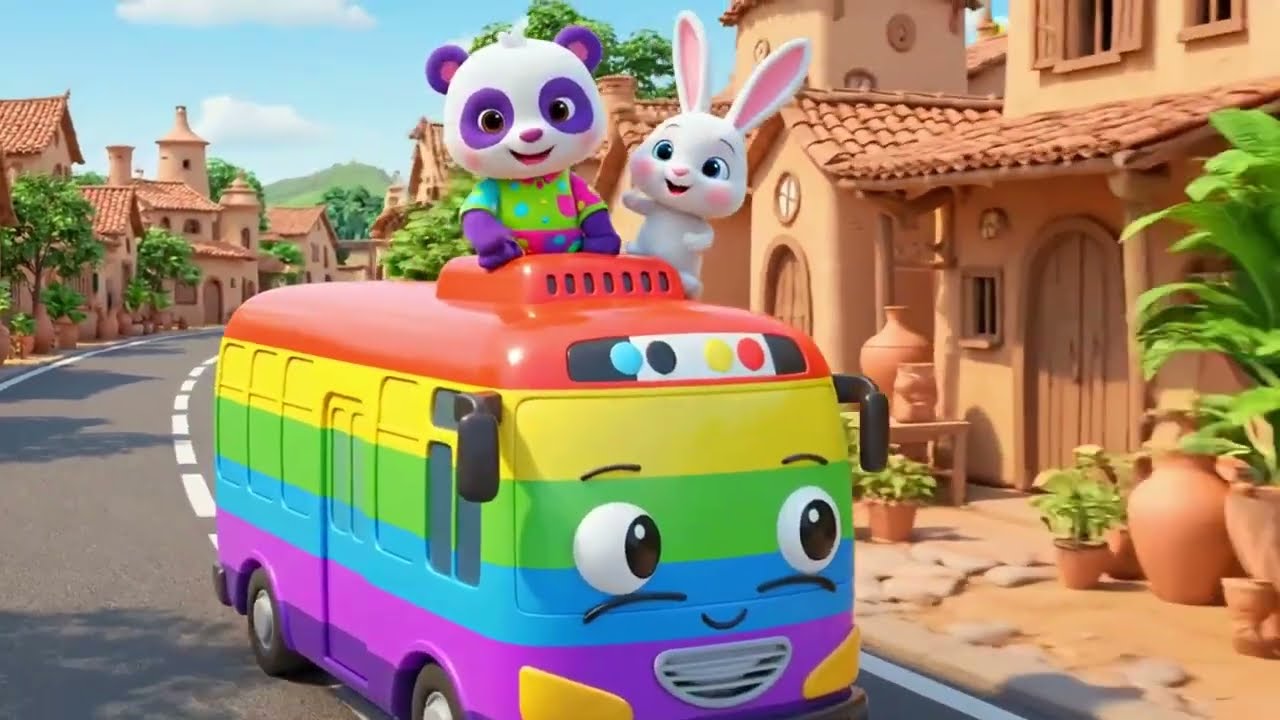 Wheels on the Bus Animal Version | Singing Safari Friends Kids Song 3D Cartoon