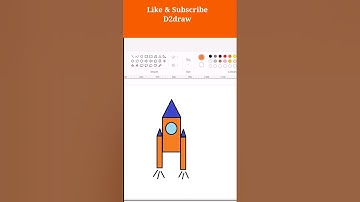 how to draw rocket 🚀 in ms paint #d2draw #ms #paint #rocket #chand #drawing #viral #trending #tag