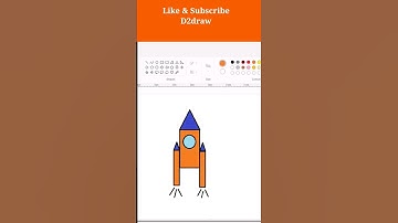 how to draw rocket 🚀 in ms paint #d2draw #ms #paint #rocket #chand #drawing #viral #trending #tag