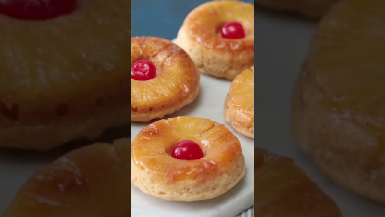 How To Make Pineapple Upside Down Donuts #shorts | Tastemade