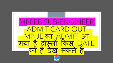 mppeb sub engineer admit card 2022 download |mppeb sub engineer admit card | @civilcivilizedengg