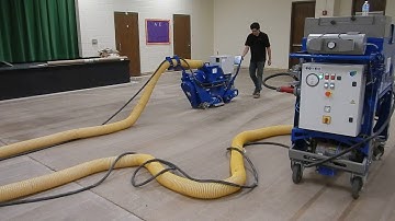 Steel Shot Blasting Prep for Epoxy Floor Coating (Blastrac)