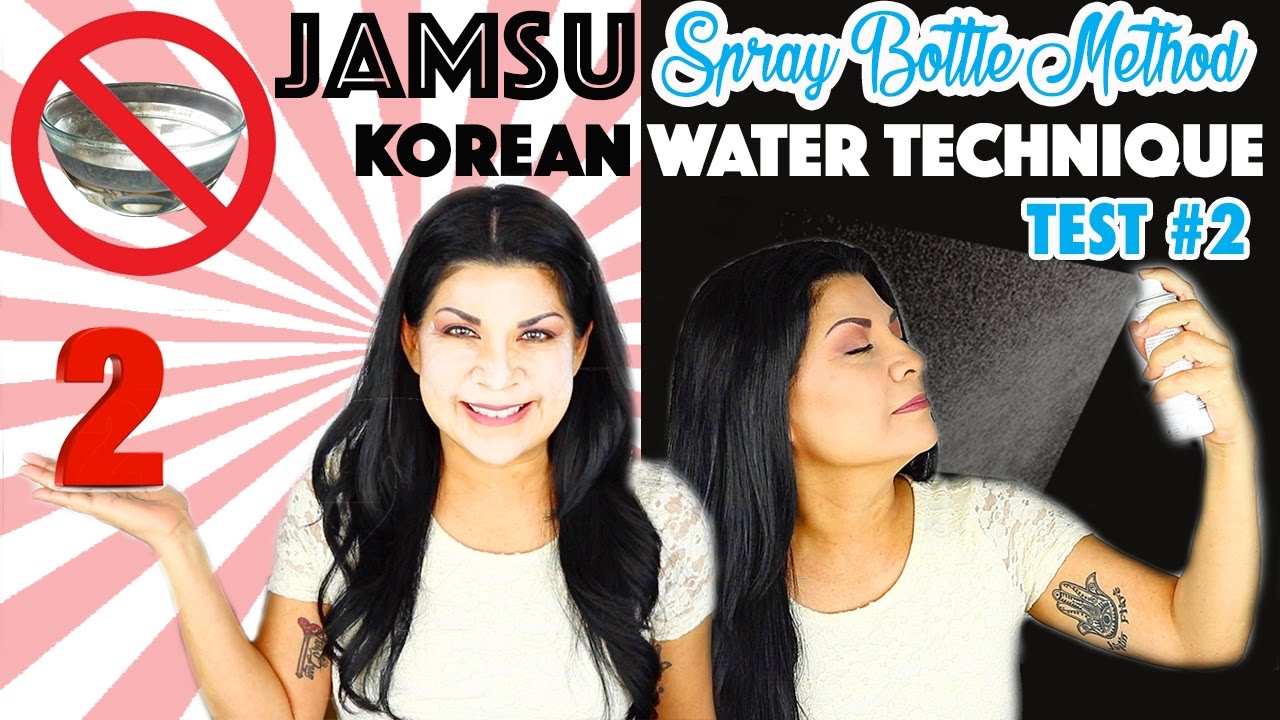TEST #2 JAMSU KOREAN WATER DUNKING HACK | SPRAY BOTTLE METHOD for FLAWLESS MAKEUP