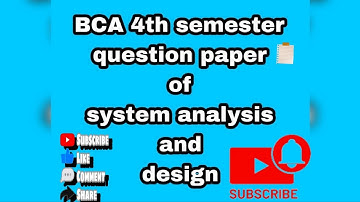 hpu bca 4th sem system analysis and design SAD paper 2023