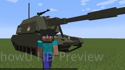 Minecraft Flans mod: self-propelled artillery fun