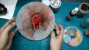 Mixed Media Beach Canvas step by step Tutorial