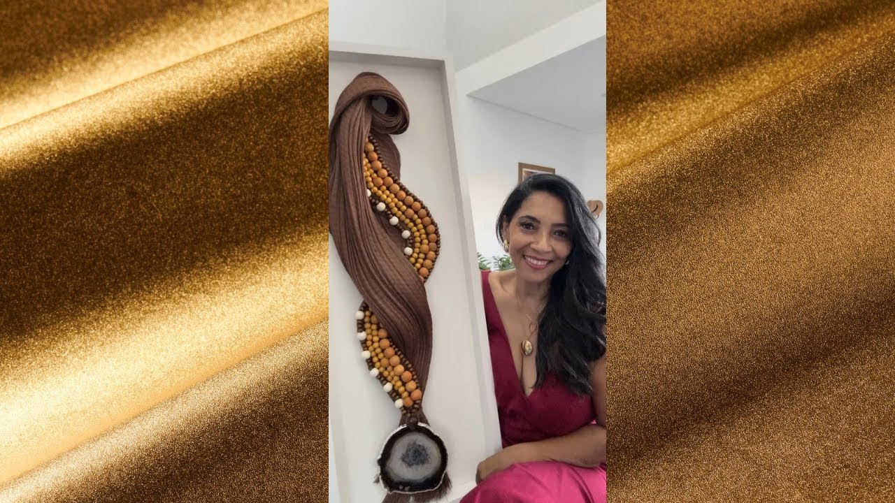 5ª AULA: Escultura de parede(Colar de parede)c/ manta Caiçara Fio/pneu.