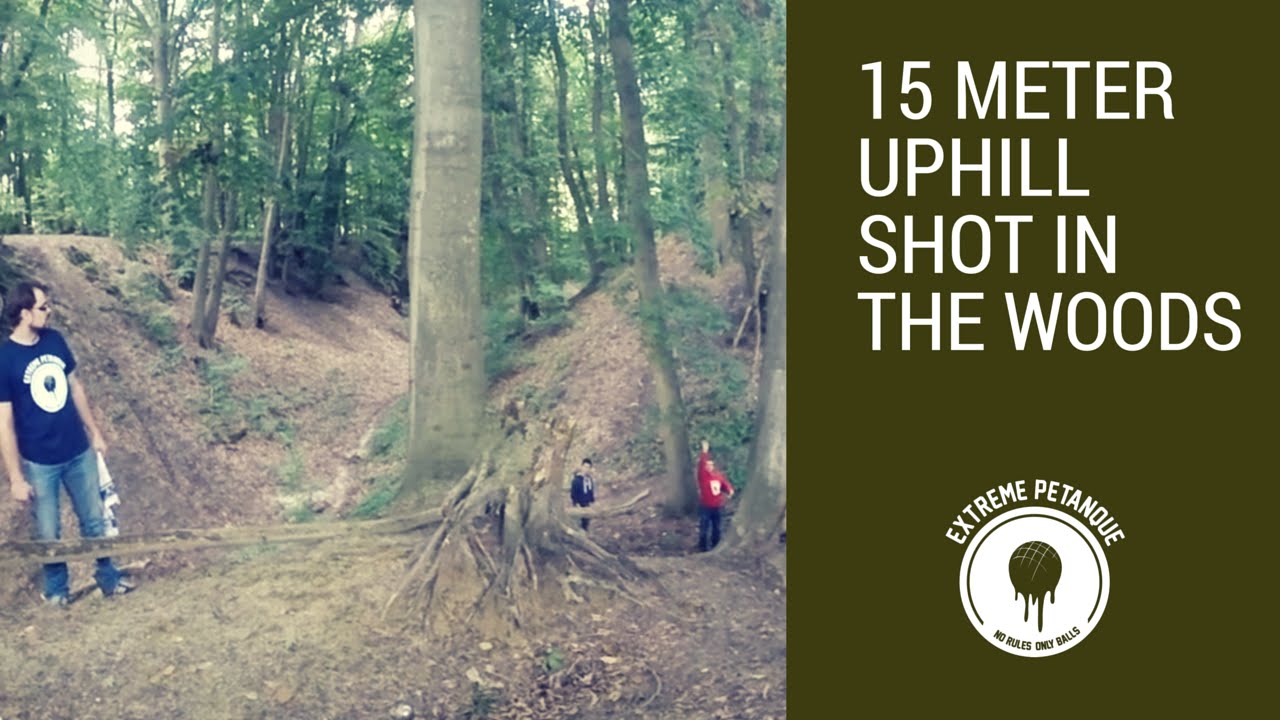 Extreme Petanque Inspiration: 15 meter uphill shot