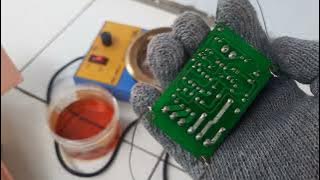 cara memakai solder pot untuk menyolder banyak komponen lebih cepat